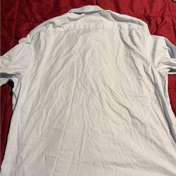 Express Men's Sky Blue Casual Button-Down Shirt - Picture 3 of 3